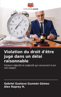 Violation du droit d'être jugé dans un délai raisonnable