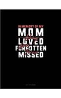In Memory Of My Mom Always Loved Never Forgotten Forever Missed: 3 Column Ledger(1141 3 Column Ledger)