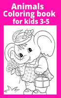 Animals Coloring book for kids 3-5