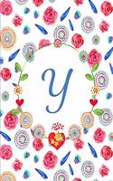 Y: Beautiful Mandala And Rose Flower Journal, Monogram Initial Letter Y Lined Paper