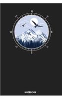 Notebook: Great Outdoors Wanderlust Boho Mountain Compass Tee