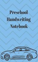Preschool Handwriting Notebook: Sports Car Primary School Practice Paper