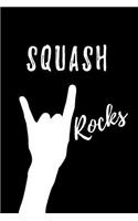 Squash Rocks: Blank Lined Pattern Funny Journal/Notebook as Birthday, Christmas, Game day, Appreciation or Special Occasion Gifts for Squash Lovers