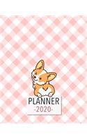 Planner 2020: Weekly Planner. Monthly Calendars, Daily Schedule, Important Dates, Mood Tracker, Goals and Thoughts all in One! With a Cute Corgi Illustration on e