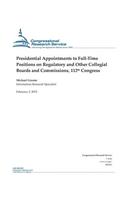 Presidential Appointments to Full-Time Positions on Regulatory and Other Collegial Boards and Commissions, 112th Congress