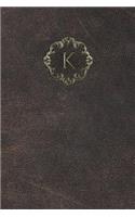 Monogram "k" Any Day Planner Notebook