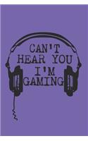 Can't Hear You I'm Gaming Blue Cute background A beautiful