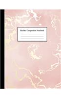 Composition Notebook: Beautiful Pink Marble and Rose Gold - 100 Wide Ruled Pages - 8.5 x 11 - Journal for Children, Kids, Girls, Teens And Women (School Essentials)