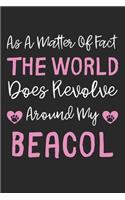 As A Matter Of Fact The World Does Revolve Around My Beacol: Lined Journal, 120 Pages, 6 x 9, Beacol Dog Gift Idea, Black Matte Finish (As A Matter Of Fact The World Does Revolve Around My Beacol Journal)