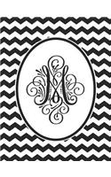 Monogram M 2018-2019 Coloring Academic Planner: Coloring Book Monthly and Weekly Black Chevron Student Calendar Planner 13 Months
