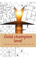 Gold champion level - 250 distinct Sudoku - Very hard - Vol. 18