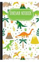 Dinosaur Notebook: Composition Notebook 6"x9" Notebook and Journal Ruled and Lined For Write In - 120 Pages: Notebook For Kids(4 Notebook for Kids)