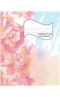 Composition Notebook: College Ruled 100 Sheets 200 Pages 7.5 X 9.25 School Journal Pastel Floral Flower