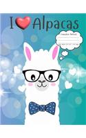 Composition Notebook (Wide Ruled Lined Paper, Large 8.5 x 11 Inch, 130 Pages): Cute Alpaca Design For Kindergarten To Primary Grade 2 Kids, Children, Boys & Teens Who Love Creative Writing & Drawing Or Back To School Supplies &