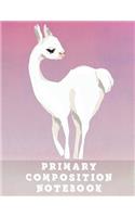 Primary Composition Notebook: Grades K-2 School Exercise Book - Large Size - 100 Story Pages - Cute Standing Llamas