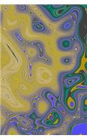 Psychedelic Notebook: Colorful Abstract Art Blank Lined Composition Journal