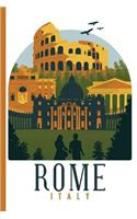 Cityscape - Rome Italy: College Ruled Notebook