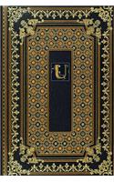 Gold Label Monogram U Notebook: Vintage Design Leather Look Matte Cover Paperback 6x9" Notebook 160 pages(Gold Label Set of Journals Planners Diaries Notebooks Paperback Matte Finish Cover)