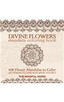 Divine Flowers Mandala Coloring Book