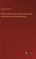 Risposta dell'avvocato Assuero Tartufari alla lettera del senatore Giuseppe Musìo