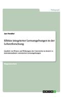 Effekte integrierter Lernumgebungen in der Lehrerforschung