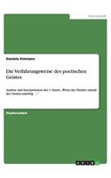 Die Verfahrungsweise des poetischen Geistes