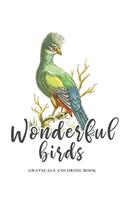 Wonderful Birds, Grayscale coloring book