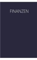 Finanzen: Haushaltsbuch zum Ausfüllen mit praktischer monatlicher Bilanz - Motiv: Dunkelblau