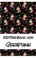 Kritzelbuch von Seraphine: Kritzel- und Malbuch mit leeren Seiten für deinen personalisierten Vornamen