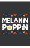 Notebook: Melanin Poppin! Black History Month Panthers Journal & Doodle Diary; 120 College Ruled Pages for Writing and Drawing - 6x9 In.