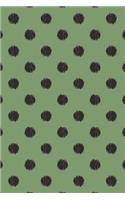 Black Doodled Polka Dots Notebook