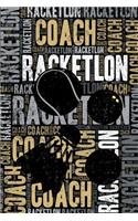 Racketlon Coach Journal: Cool Blank Lined Racketlon Lovers Notebook For Coach and Player