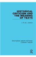 Historical Criticism and the Meaning of Texts