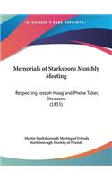 Memorials of Starksboro Monthly Meeting
