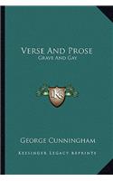 Verse and Prose: Grave and Gay