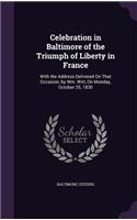 Celebration in Baltimore of the Triumph of Liberty in France