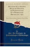 Bulletin de la Sociï¿½tï¿½ Belge de Gï¿½ologie, de Palï¿½ontologie Et d'Hydrologie (Bruxelles), 1907, Vol. 21: Procï¿½s-Verbaux Des Sï¿½ances de Janvier, Fï¿½vrier Et Mars (Classic Reprint)