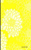 Journal Daily: Yellow Vintage Floral Pattern, Lined Blank Journal Book, 6 X 9, 200 Pages: (English)