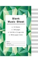 Blank Music Sheets
