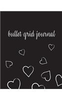 Bullet Grid Journal: Hearts, 150 Dot Grid Pages, 8x10, Professionally Designed