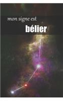 bélier signe astrologique, carnet ligné