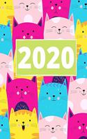 2020 Planner Cats: Beautiful Planner with Weekly Spreads, Ample Writing Space, and Extra Lined Pages to Record Notes and Reminders [From Jan 1, 2020 to Dec 31, 2020]