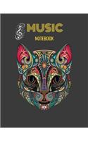 Music Notebook: Blank Music Sheet Notebook: Music Manuscript Paper, Staff Paper, (8.5"x11" - 100 Pages), Music Composition Book
