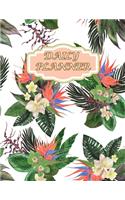 Daily Planner: Undated With Priorities ( Size 8.5 X 11 ) Design with Tropical Summer Background