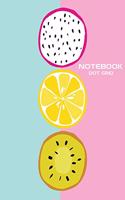 Dot Grid Notebook: Fruits Notebook Journal, 120 Dotted Pages 8.5 x 11 inches Large Journal Paper - Softcover ( Younity Style -2021 Color Trends Collection) - Minimalis