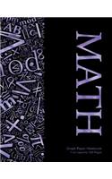 Math Graph Paper Notebook 1 cm squares 120 pages