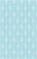 Pale Blue Chevron Arrows - Lined Notebook with Margins - 5x8: 101 Pages, 5 x 8, College Ruled, Journal, Soft Cover