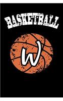 W Monogram Initial Basketball Journal