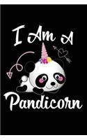 I Am a Pandicorn: 120 Pages 6 X 9 Inches Journal - Blank Unicorn Panda Cookbook for Foodies, Chefs and Cooks