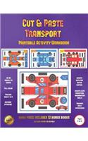 Printable Activity Workbook (Cut and Paste Transport): 20 full-color cut and paste kindergarten 3D activity sheets designed to develop visuo-perceptual skills in preschool children.(23 Printable Activity Workbook)